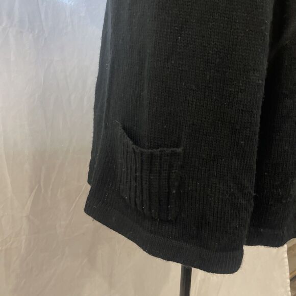 Roxy Knit Top Vintage Y2K Tunic 2000s Retro OC Surfer Girl Cardigan SZ L Black - Picture 5 of 9